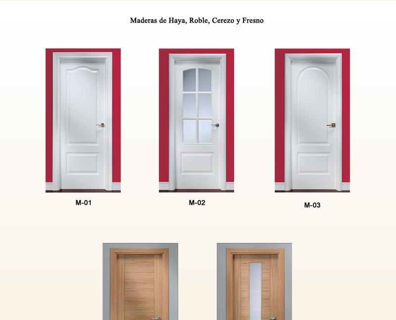 Puertas de interior modernas de haya