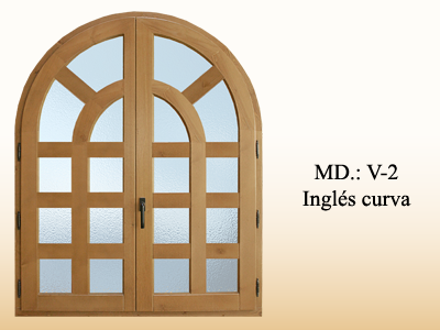 Ventana tipo ingles curva